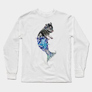 Black Pig Mermaid Long Sleeve T-Shirt